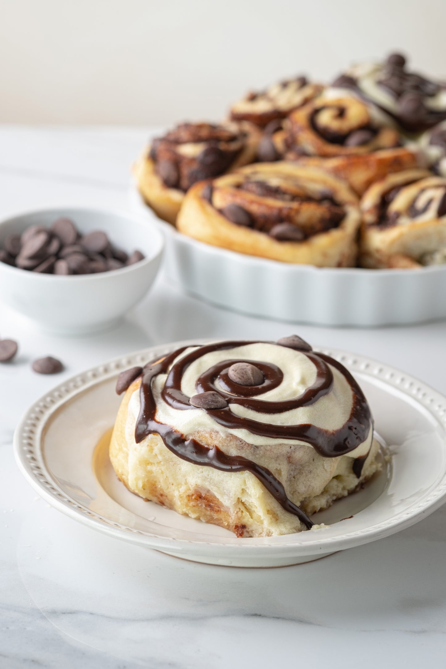 Dark Chocolate Cinnamon Rolls