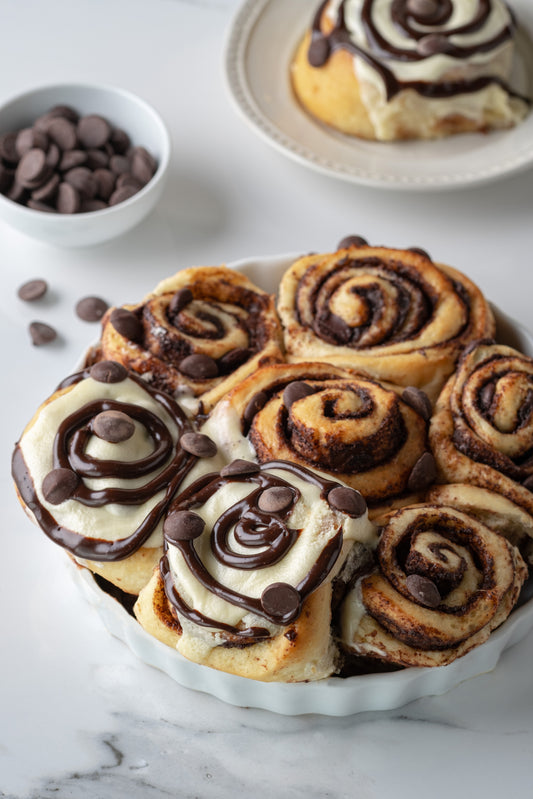 Dark Chocolate Cinnamon Rolls