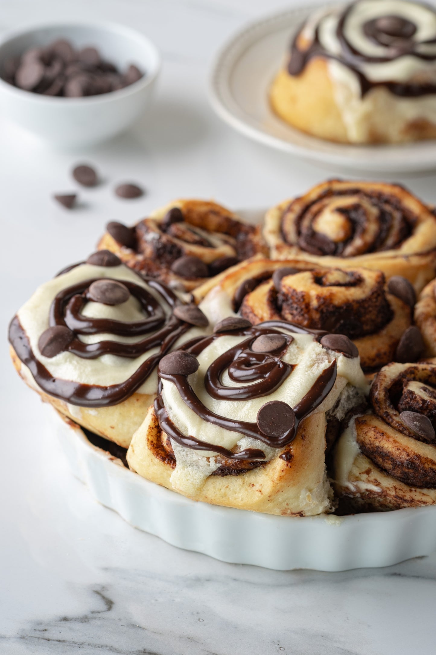Dark Chocolate Cinnamon Rolls