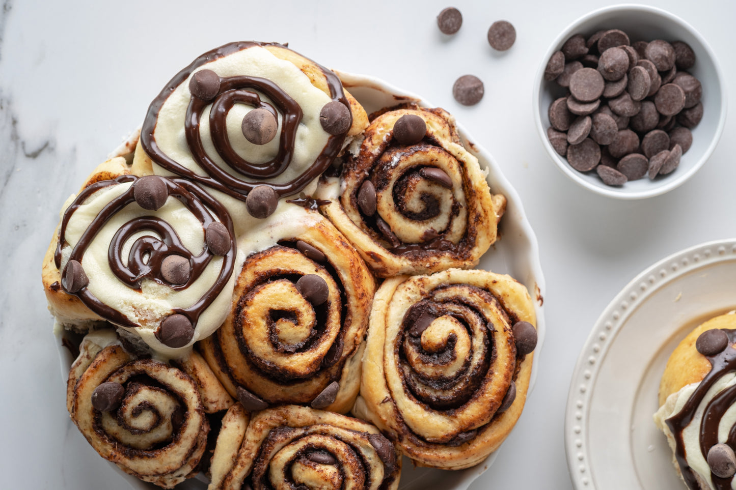 Dark Chocolate Cinnamon Rolls