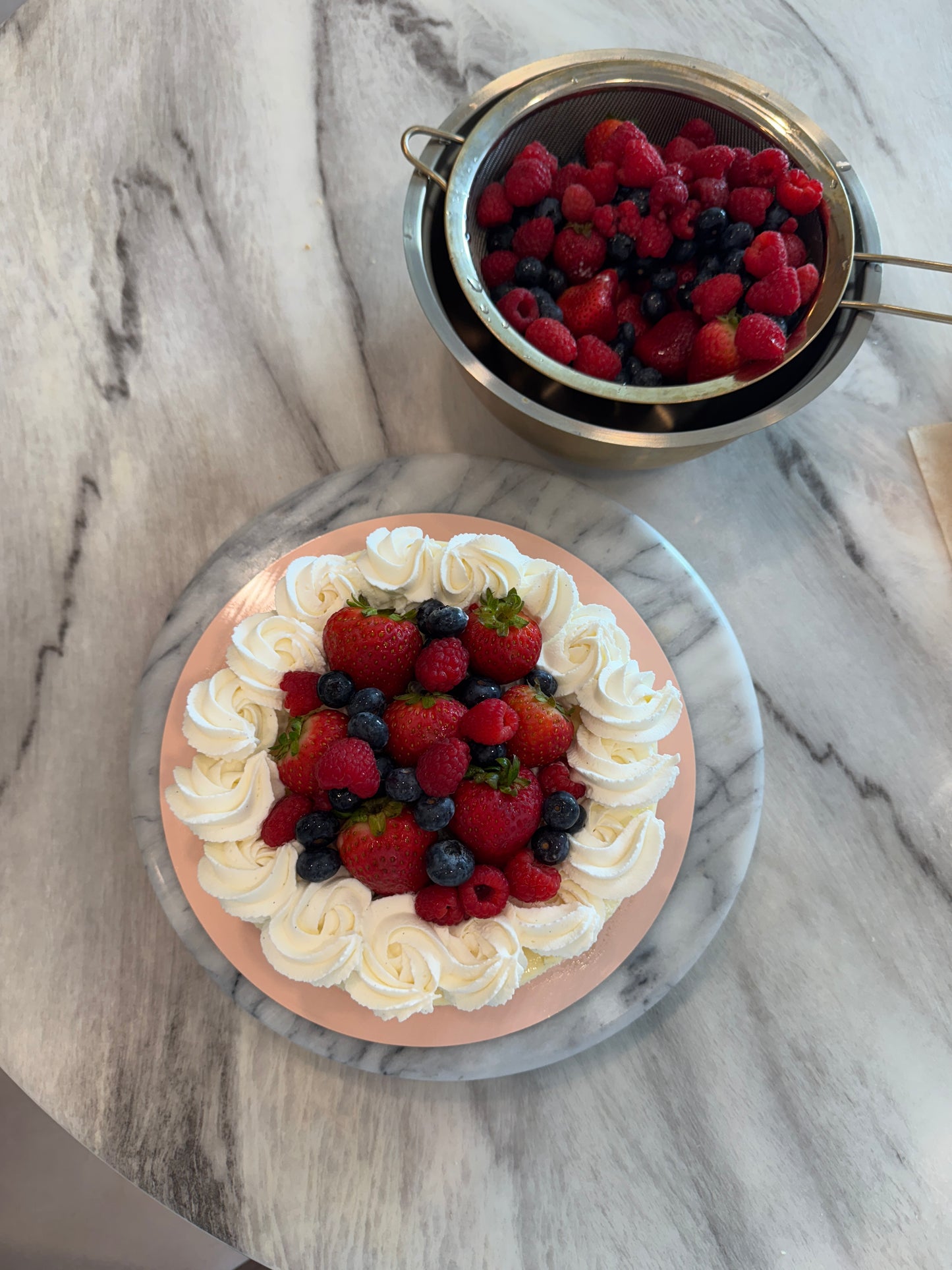 Triple Berry Cheesecake with 24K Gold Details
