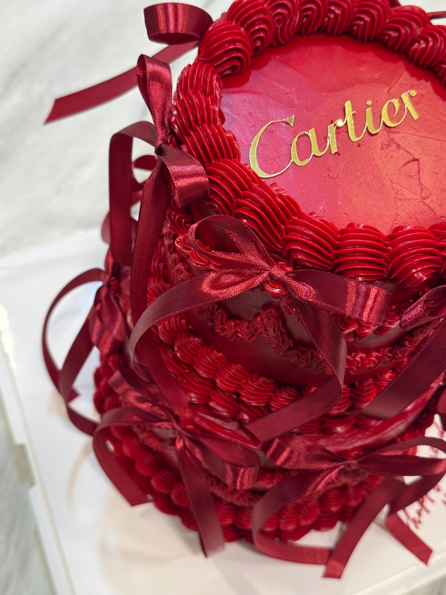 Ultra-Luxe Two-Tier Vintage Luxe Cake - 8” & 6” Tiers