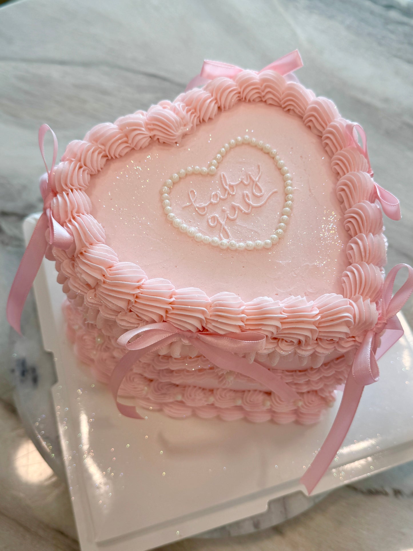 Mini Vintage Luxe Cake - 6” Heart or Round