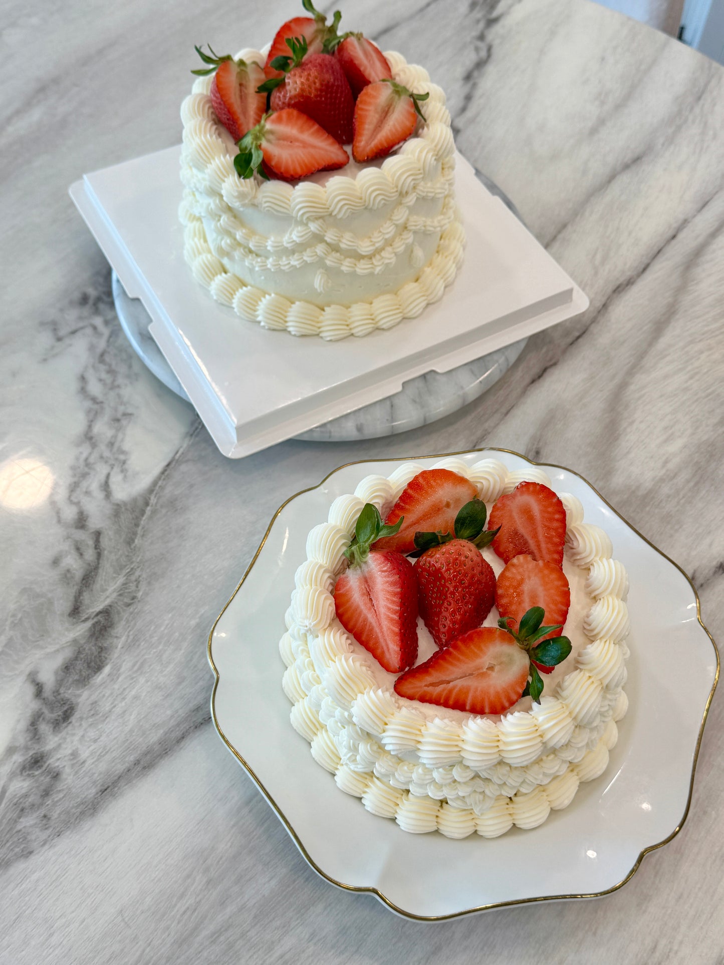 Strawberry Vintage Luxe Cake