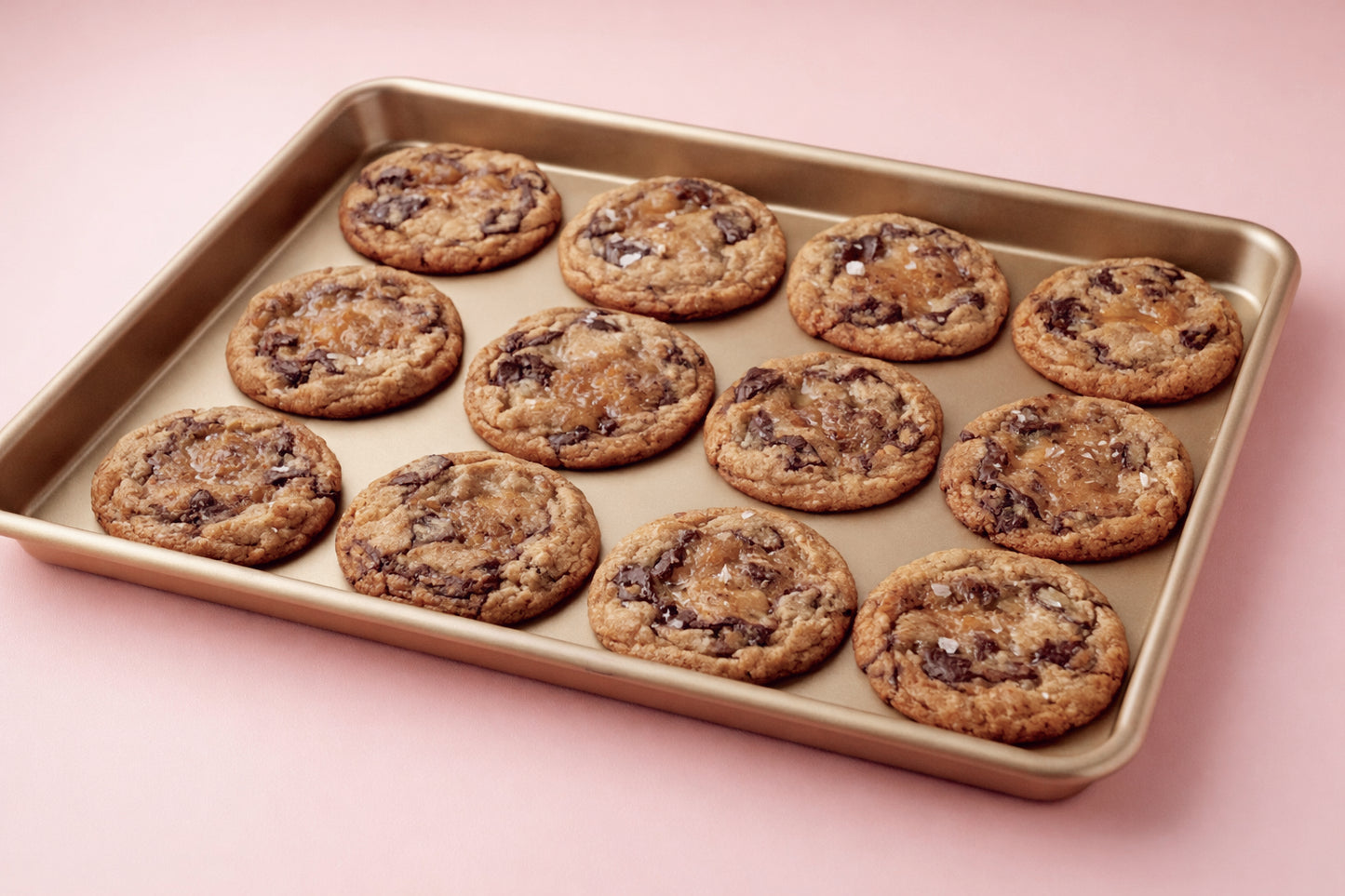 Salted English Toffee Brown Butter Cookies with 70% Dark Chocolate - 1 Dozen (Contains nuts) - Ships Nationwide