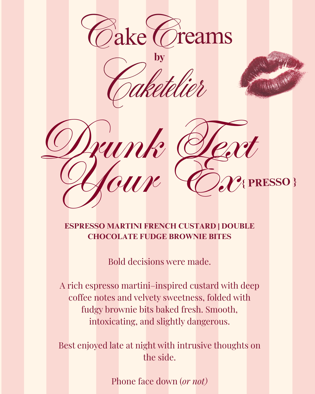 Drunk Text Your Ex {Presso} - Espresso Martini-Brownie CakeCream