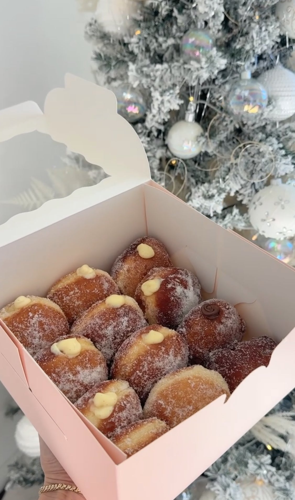 Holiday Brioche Donut Snowballs - 1 Dozen