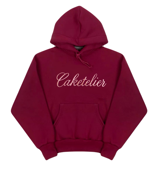 Caketelier Signature Embroidered Hoodie - Cherry
