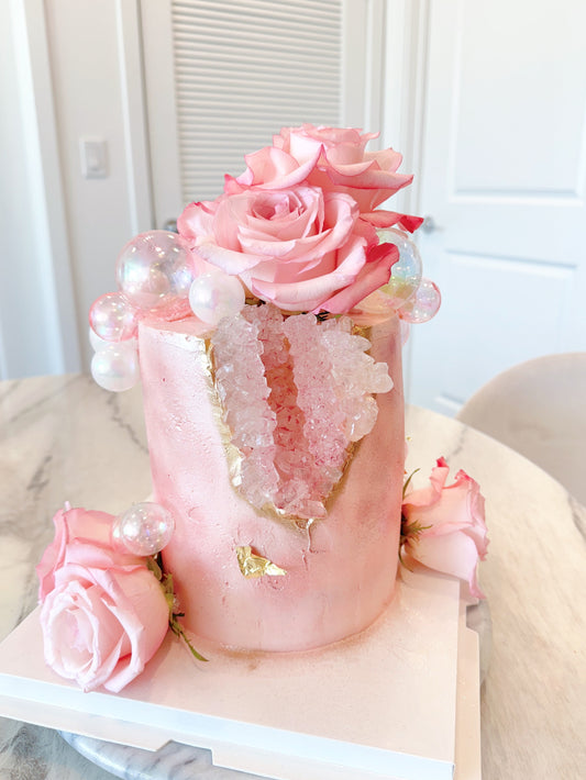 Crystal Cake with 24k Edible Gold Details